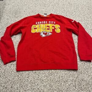 Nike Kansas City Chiefs Crew Neck Sweatshirt Sz M Men's NFL Football